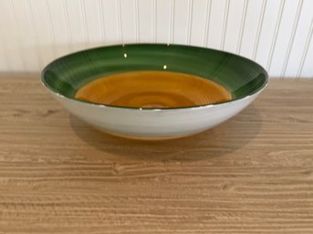 Decorative Art Glass Bowl Signed