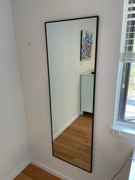 Full Length Wall Mirror With Black Metal Frame