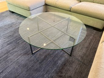 Room & Board Round Cocktail Glass Table