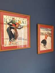 Set Of Two Prints Of Vintage Magazine Covers