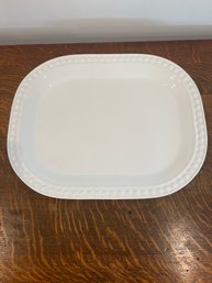 Large White Rectangular Ceramic Platter
