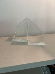 Tahari Glass Modern Bookends