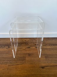 Pair Of Lucite Nesting Tables