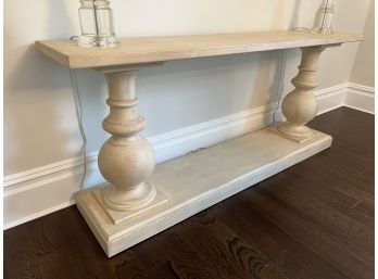 Pottery Barn Light Wood Console Table