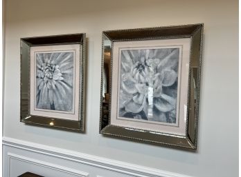 Pair Of Floral Prints In Mirrored Frames From Nieman Marcus