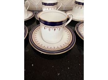 ANTIQUE DEMITASSE CUPS AND SAUCERS SET OF 6