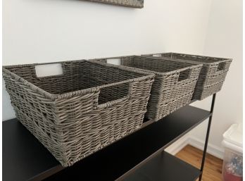 PIER ONE SET OF 3 BASKETS
