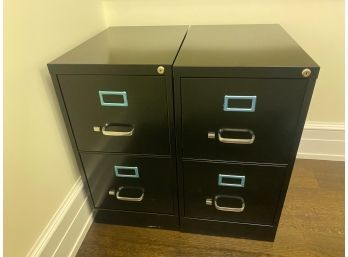 Pair Of Two Filing Cabinets