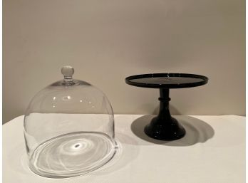 Black Ceramic And Glass High Cake Dome (2 Of 2)