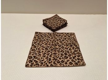 Set Of 10 Leopard Cloth Small Napkins