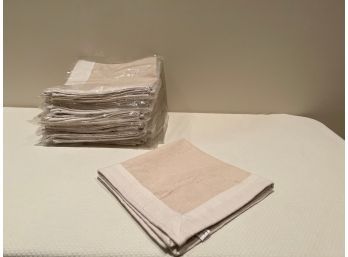 24 Beige Cloth Dinner Napkins New In Bags