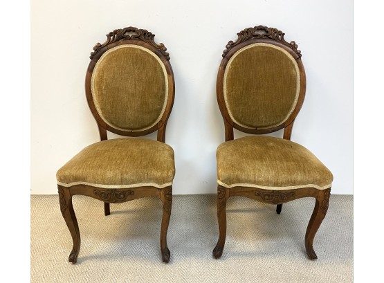 Pair Of Upholstered Victorian Chairs