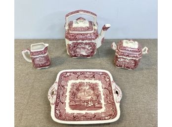 Antique Masons Vista Pink Ceramic Set