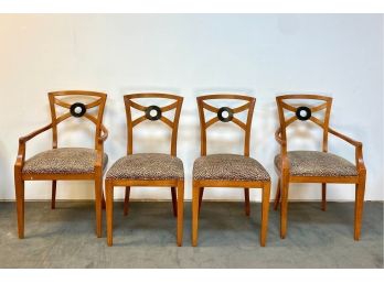 Set Of 4 William Switzer Leopard Chairs