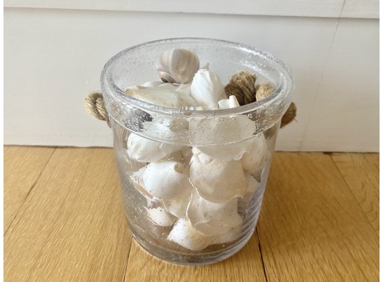 Small Lucite Pail With Shells
