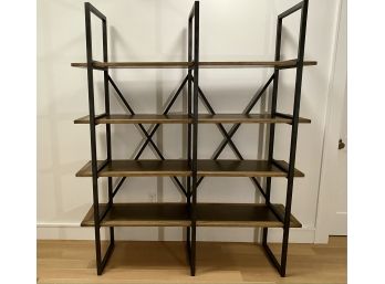 Wood Metal Copper Etagere Shelf