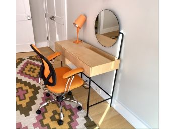 Modern Desk, Chair, And Lamp