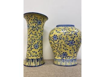 Set Of 2 Asian Vases