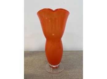 Orange Empoli Pitcher Vase Large