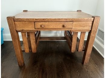 Antique Oak Mission Style Desk