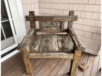 Outdoor Teak Carved Oversized Chair