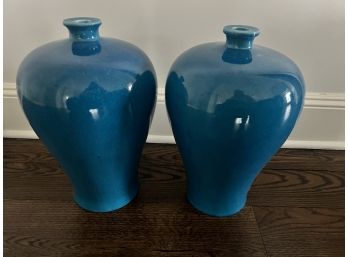 Bright Blue Vases
