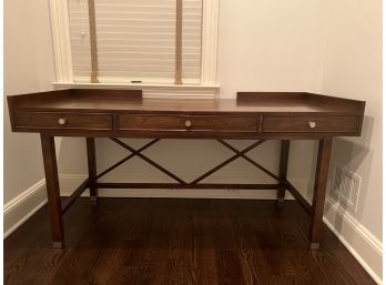 Hickory 3-drawer Wood Desk
