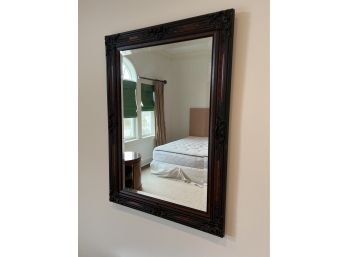 Faux Wood Mirror Beveled Glass