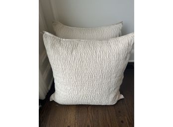 Pair Of ABC Large White Pillows