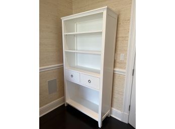 Restoration Hardware Tall White Wood Book Shelf