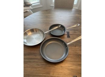 Set Of 3 All-Clad Pans