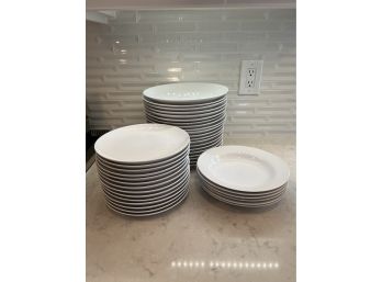 Set Of White Crate & Barrel Dishes