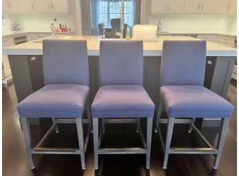 Set Of THREE Crate And Barrel Kitchen Counter Stools