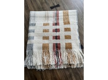 Multi Colored Anthropology Cotton Throw Blanket