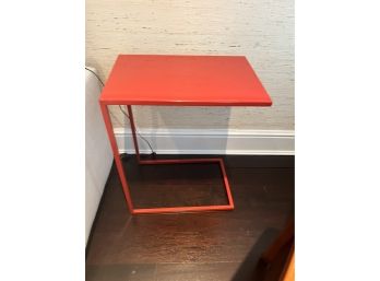 Red Modern Metal Side Table