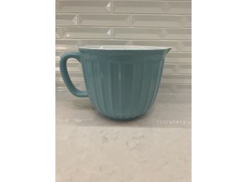 Blue Batter Bowl With Spout And Handle