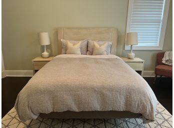 Queen West Elm Headboard Bed Includes Mattress And Boxspring