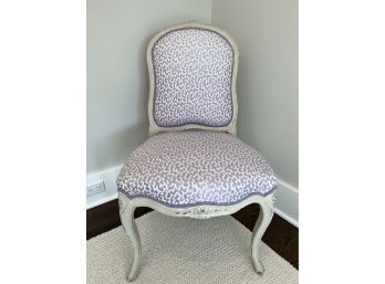 Light Purple Upholstered French Side Chair