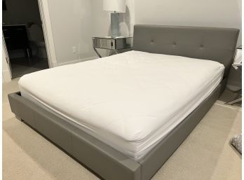 Modern Low Queen Size Bed Includes Mattress
