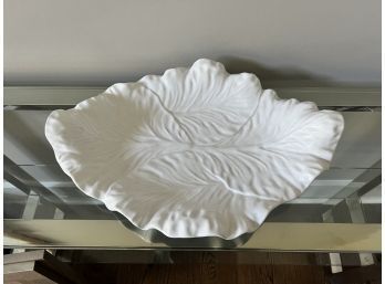 Bordallo Pinheiro White Leaf  Plate