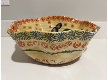 Hand Painted Ceramic Fruit Bowl