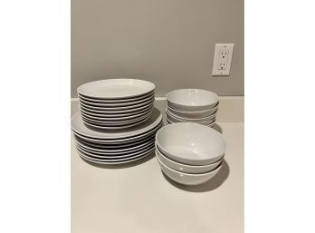 Set Of  White Ikea White Dishes