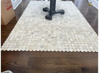 Cowhide Area Rug In A Circle Pattern