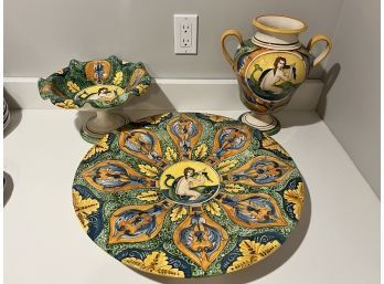 Set Of Three Italian Porcelain Pieces