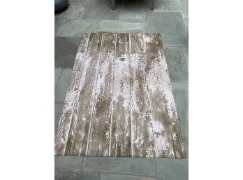 Set Of NINE Sylvester & Co Outdoor Mats In Distressed Wood Grain 45x65'