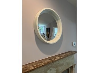 Decorative White Round Convex Mirror