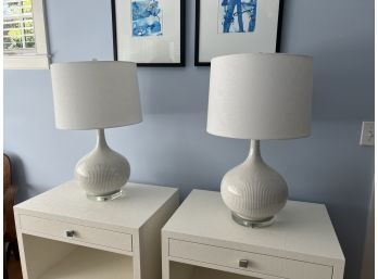 Pair Of Modern Glass Table Lamps