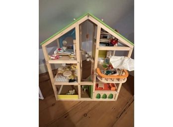 Kids Toddler Doll House With Accessories