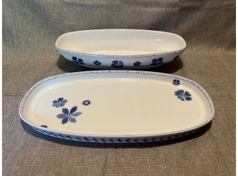 Villeroy & Boch Two Piece Blue And White Set