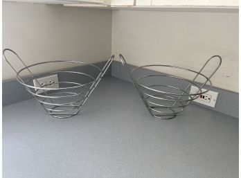 Set Of Two Wire Fruit Baskets
